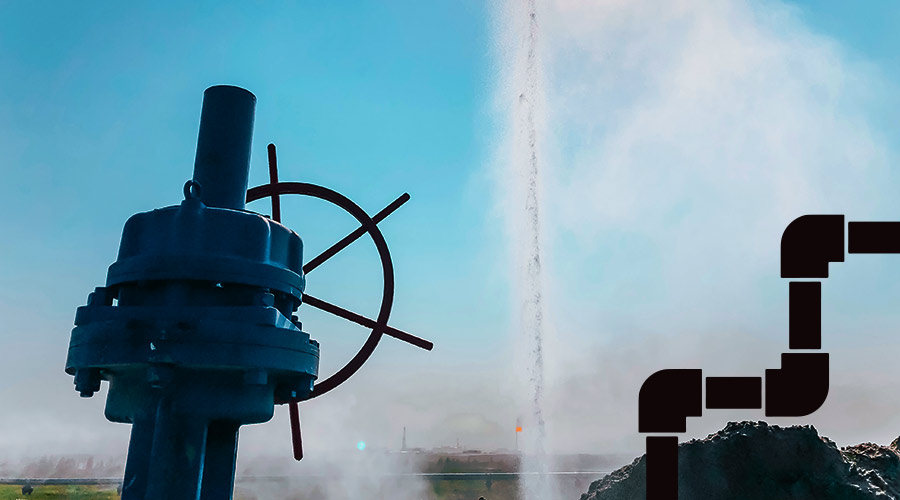close up of pipework being hydro tested